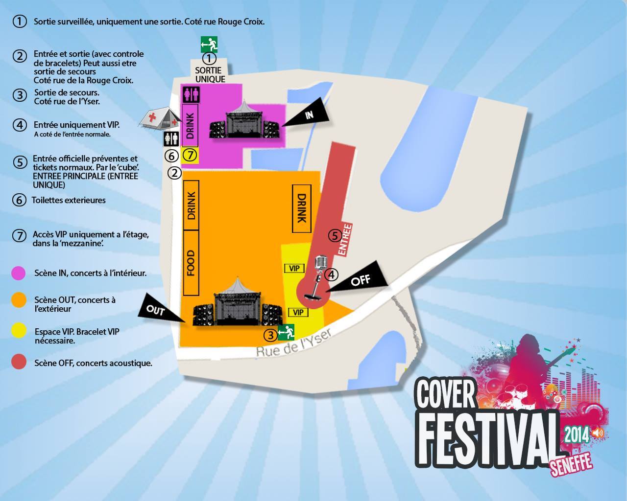 Plan officiel du Seneffe Festival 2014