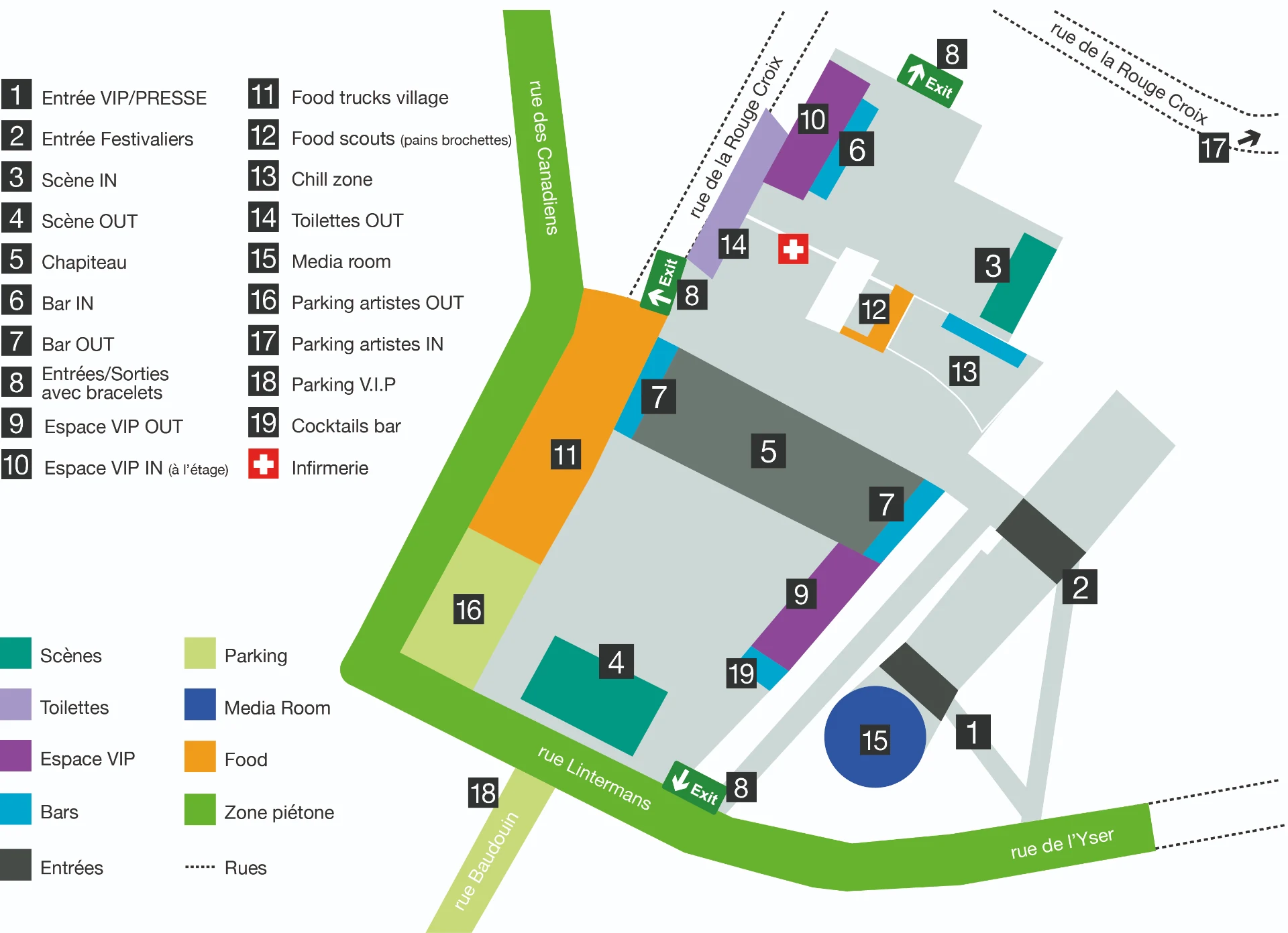Plan officiel du Seneffe Festival 2017