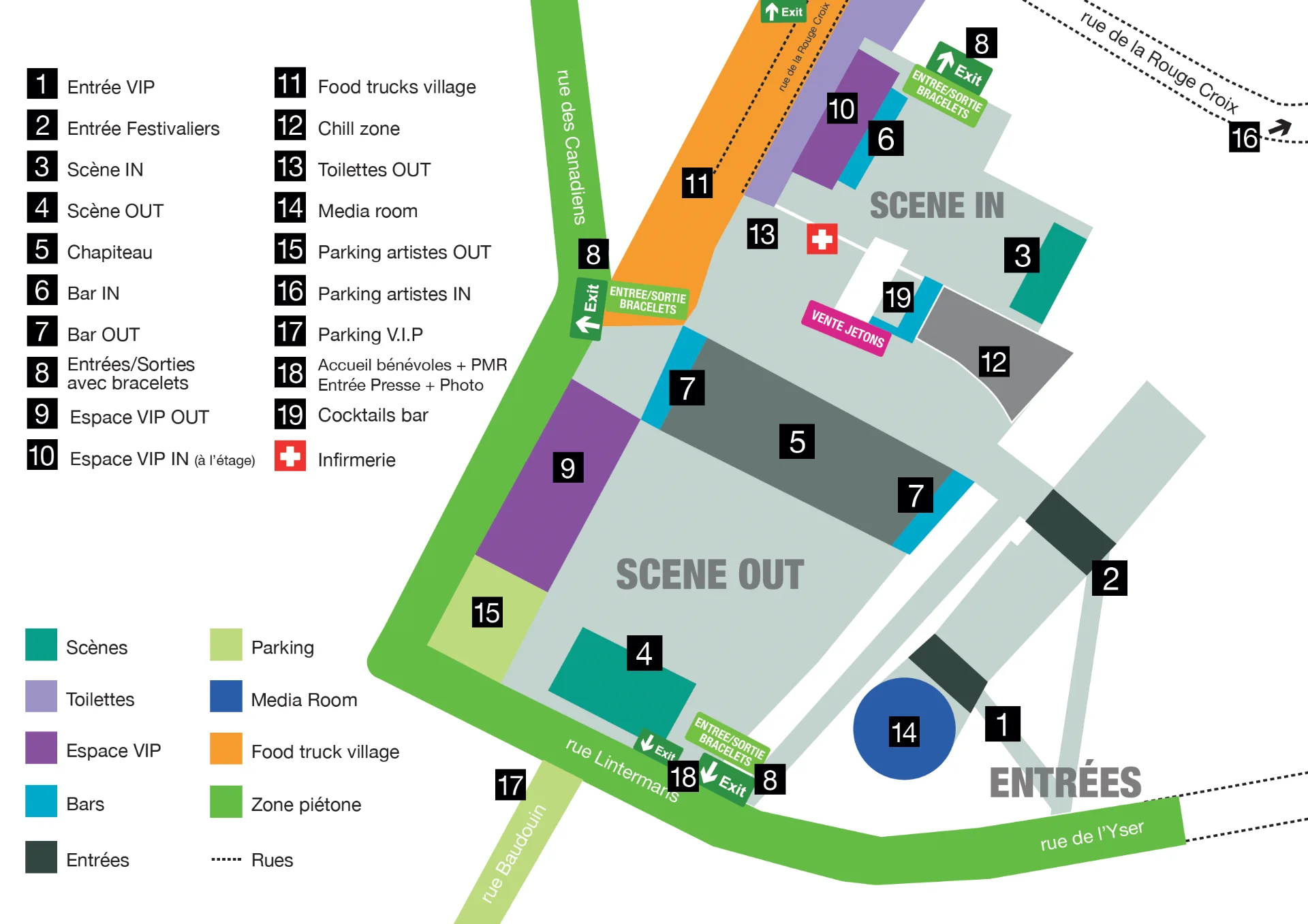 Plan officiel du Seneffe Festival 2018